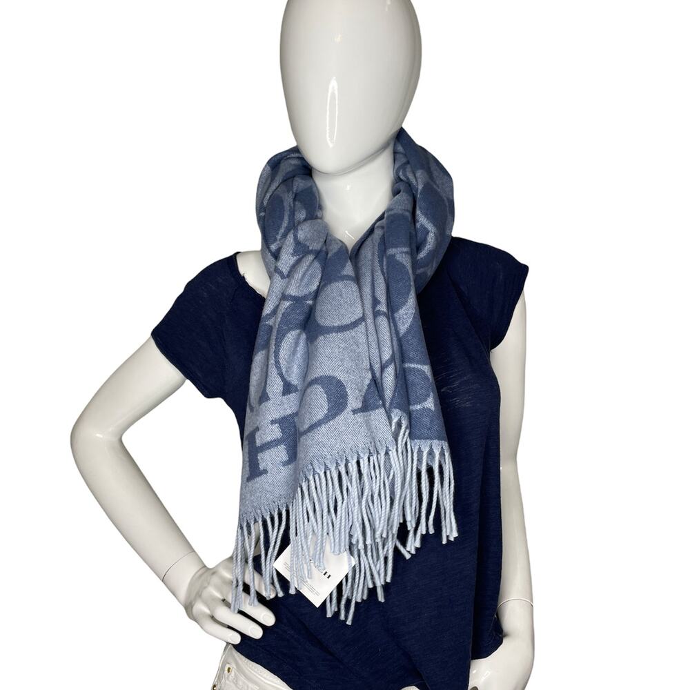 Coach Signature Oversized Muffler Scarf in Twilight